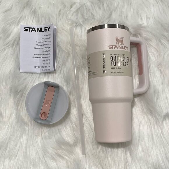 NWT Stanley Flowstate Adventure Quencher H2.0 Travel Tumbler 30 Oz Rose Quartz - Picture 7 of 11